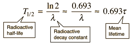 half life decay equation calculator
