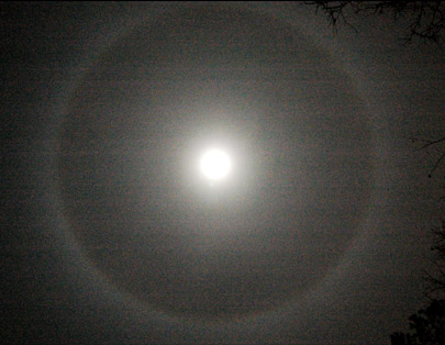 Full moon with 2025 halo