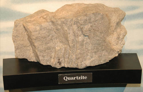 This example of quartzite is from Warm Springs, Georgia where a stressed 