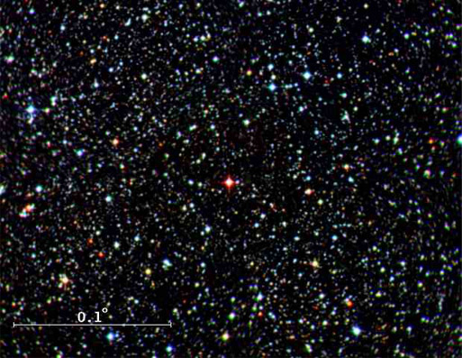 The red star in the center is proxima centauri Most of the other visible 