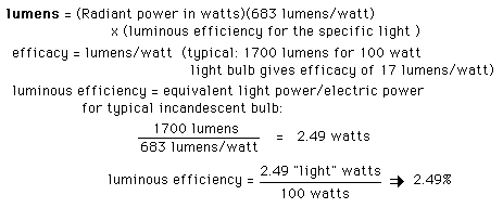 This power must be factored by the sensitivity of the human eye to determine luminous flux in lumens. The standard definition is as follows: